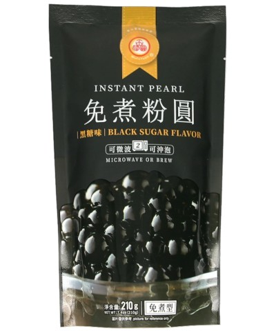 Black tapioca pearls - flavour: black sugar - 210 g