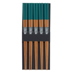 Bamboo chopsticks - petrol blue - 5 pairs
